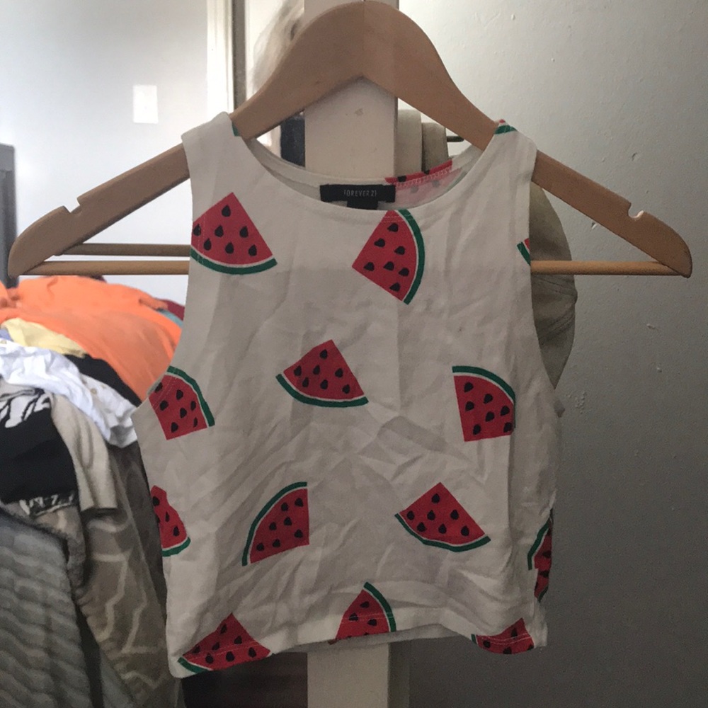 White watermelon crop top